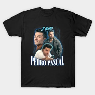 I Love Pedro Pascal Oscar Isaac Cursed Fan Collage T-Shirt